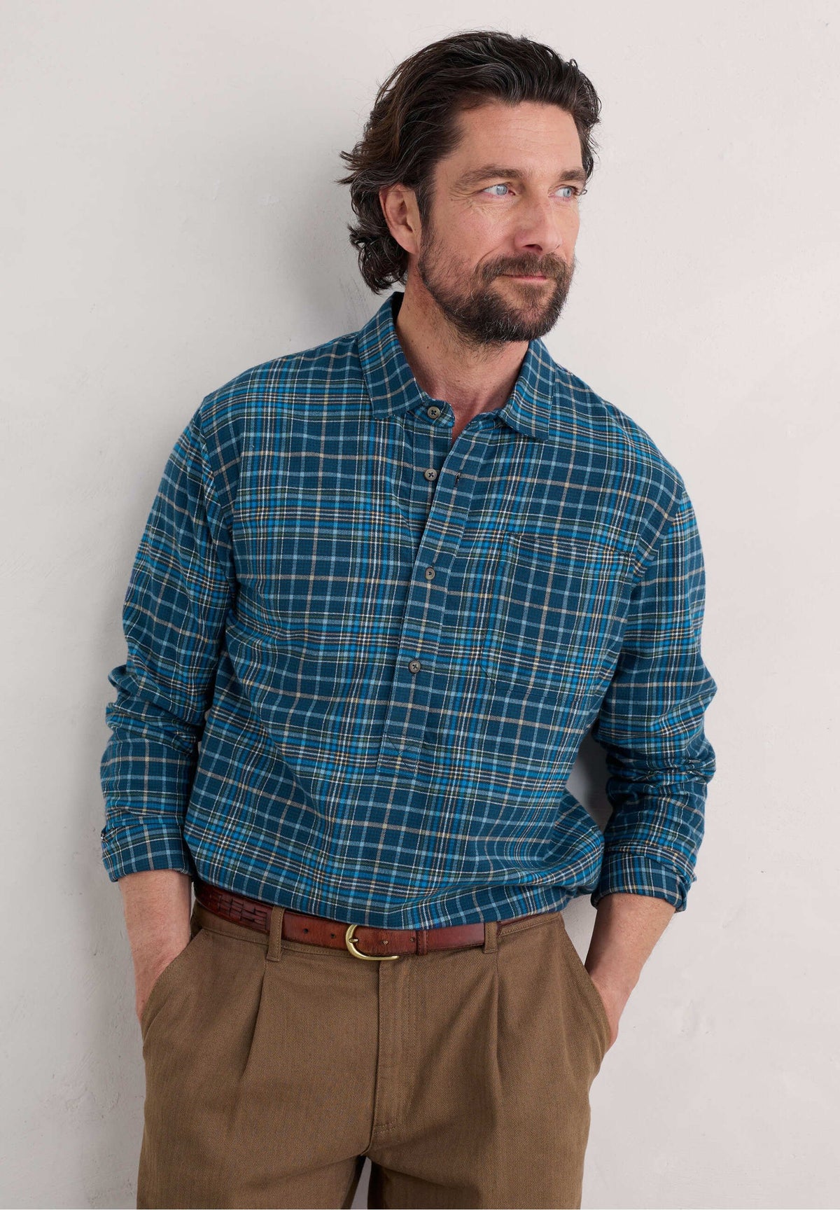 Seasalt Cornwall - Men's ‘Thomas Street’ Shirt - Blue Buoy Maritime - LAST - Size L