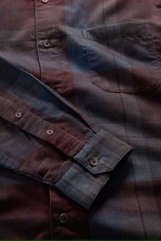 Seasalt Cornwall - - Men's ‘Shoreman’ Shirt - Long Ships Bitter Cocoa