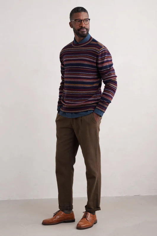 Seasalt Cornwall - Men's ‘Notebook’ Jumper- Dizzard Acer - LAST ONE - Size S