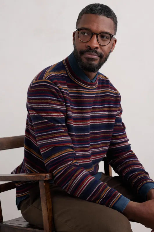 Seasalt Cornwall - Men's ‘Notebook’ Jumper- Dizzard Acer - LAST ONE - Size S