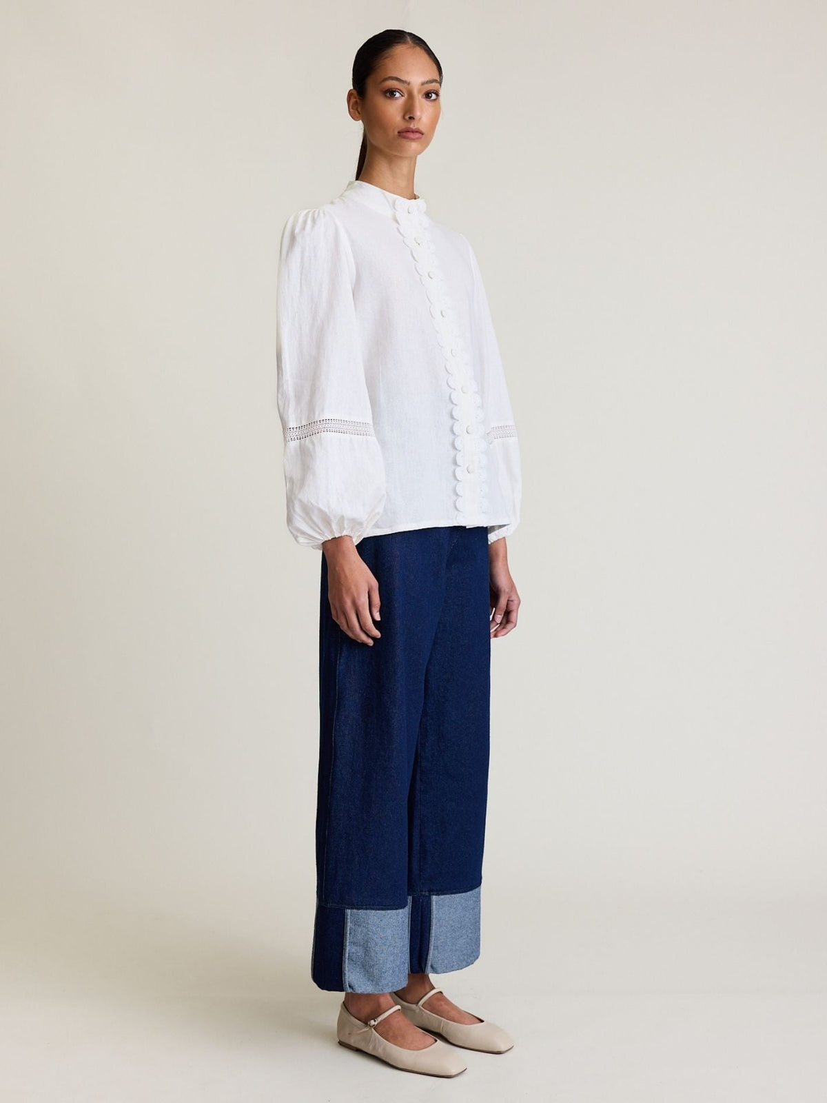 State Of Embrace ‘Twin Lace’ Blouse - Ivory - LAST ONE - Size 14