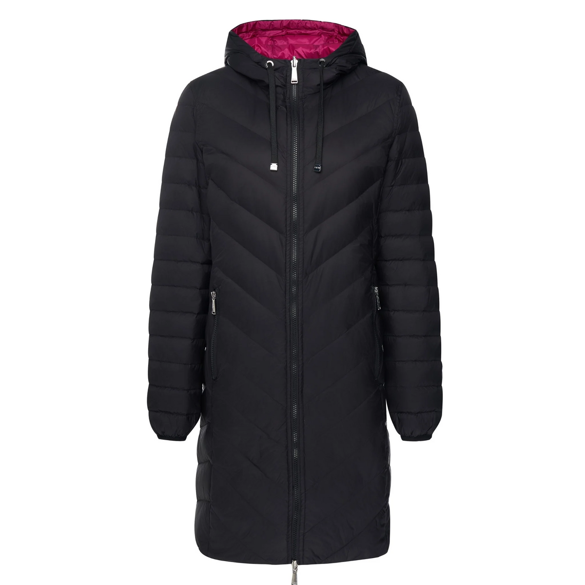 MOKE - Arnie - Reversible Puffer Duck Down Coat  - Black /Rose Violet