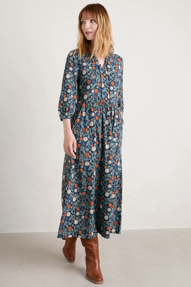 PRE-ORDER -  End Of February - Seasalt Cornwall ‘Fox Page’ Dress - Carved Bloom Maritime Wade