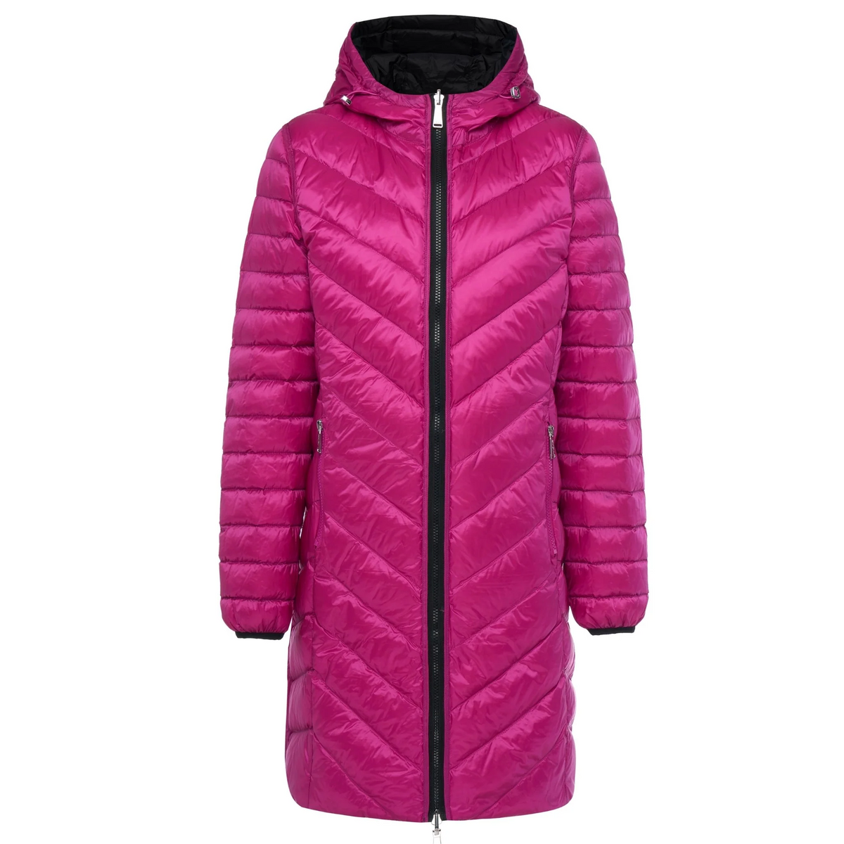 MOKE - Arnie - Reversible Puffer Duck Down Coat  - Black /Rose Violet