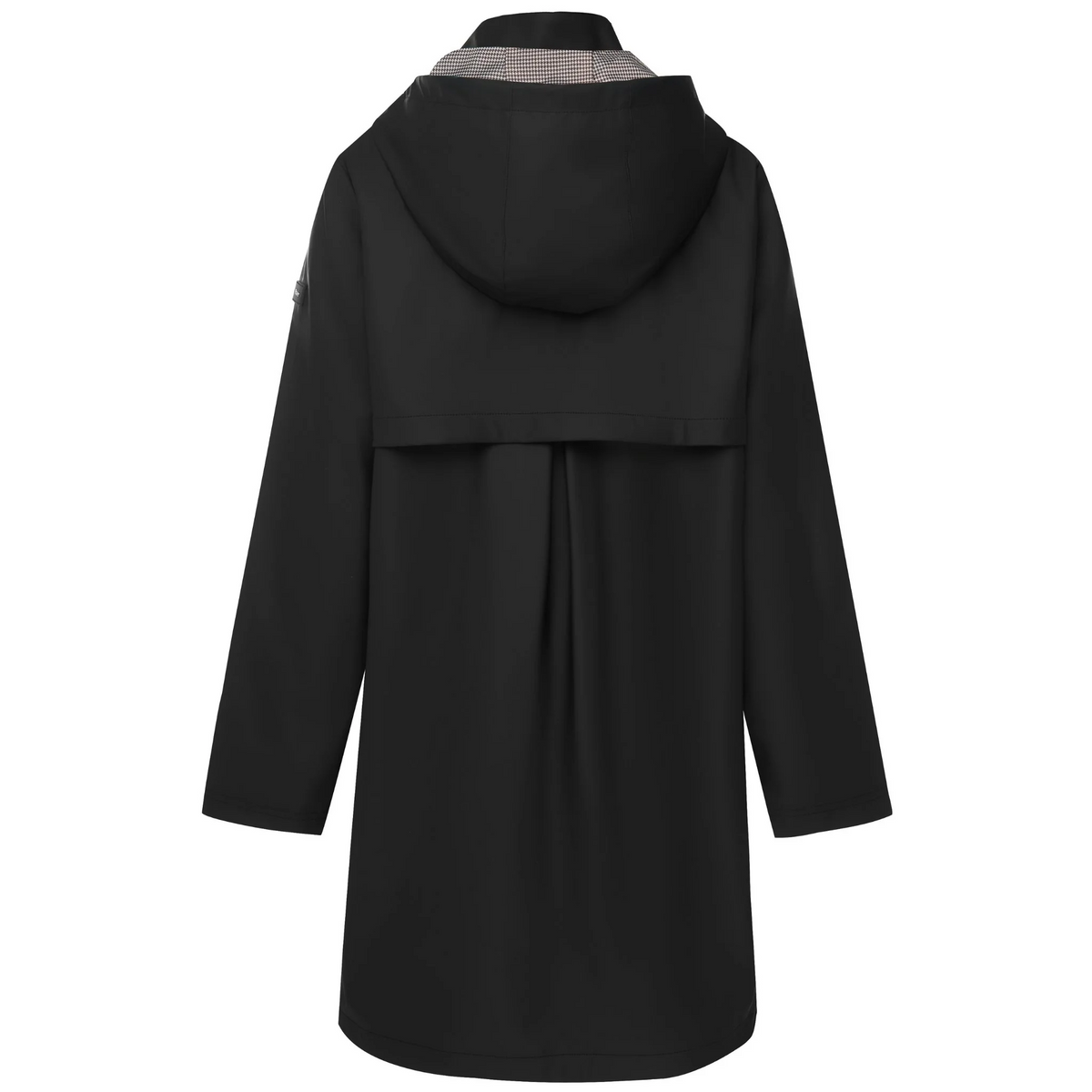 MOKE - Billie - Raincoat Jacket - Black/ Choc Houndstooth