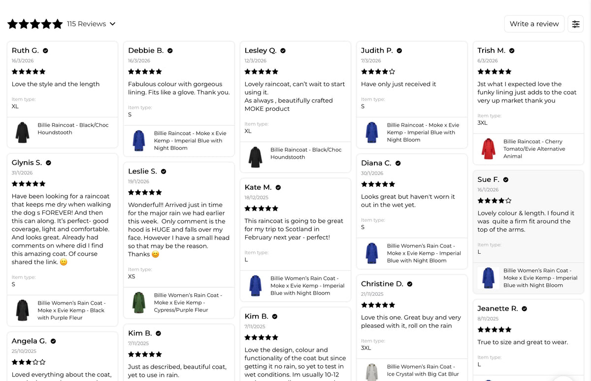 MOKE - Billie - Raincoat Jacket - Cream/Choc Houndstooth