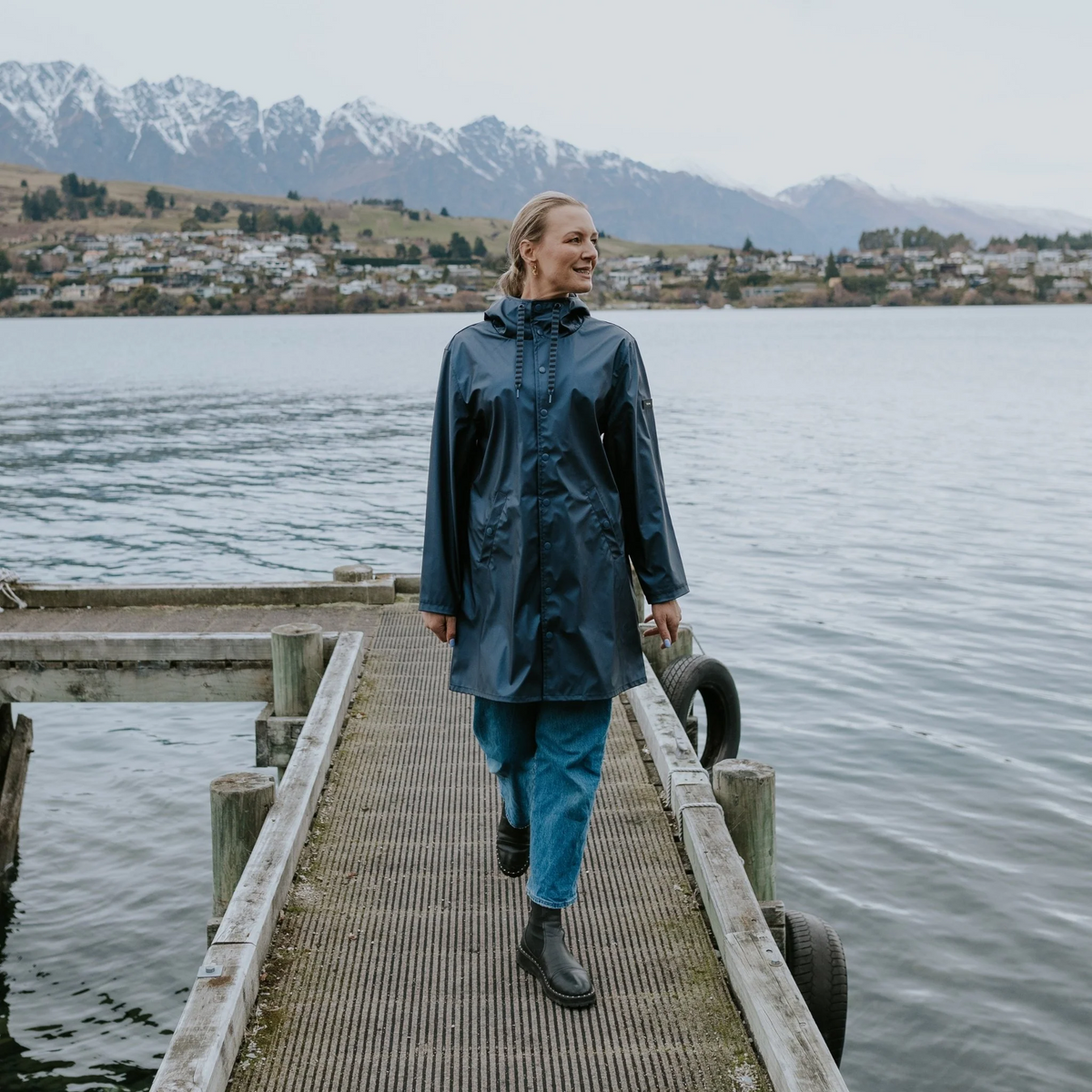 MOKE - Charlie - Raincoat Jacket - Metallic Blue