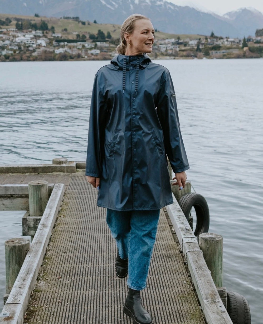 MOKE - Charlie - Raincoat Jacket - Metallic Blue