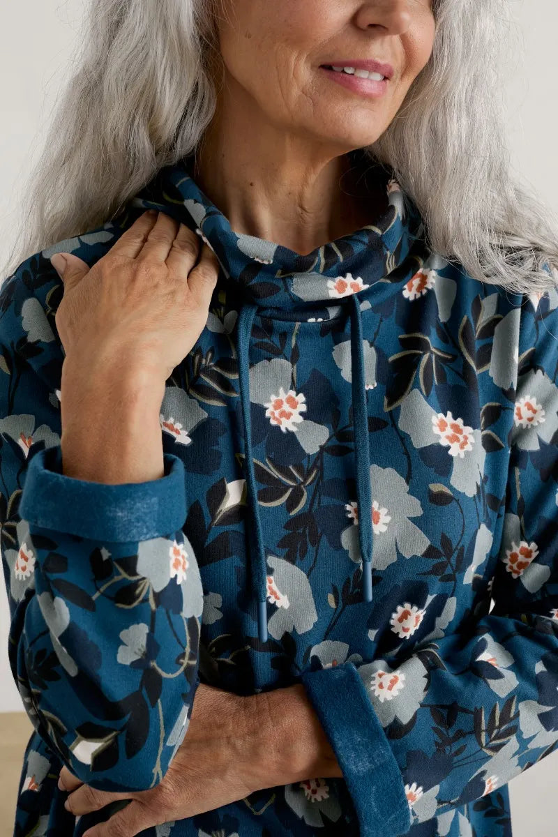 PRE-ORDER -  End Of February - Seasalt Cornwall ‘Formative’ Jersey Tunic - Applique Poppy Dark Lugger 