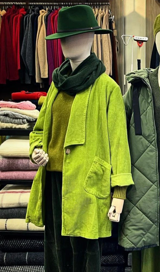 Italian ‘Kellie’ Cord Jacket With One Button And Front Pockets
