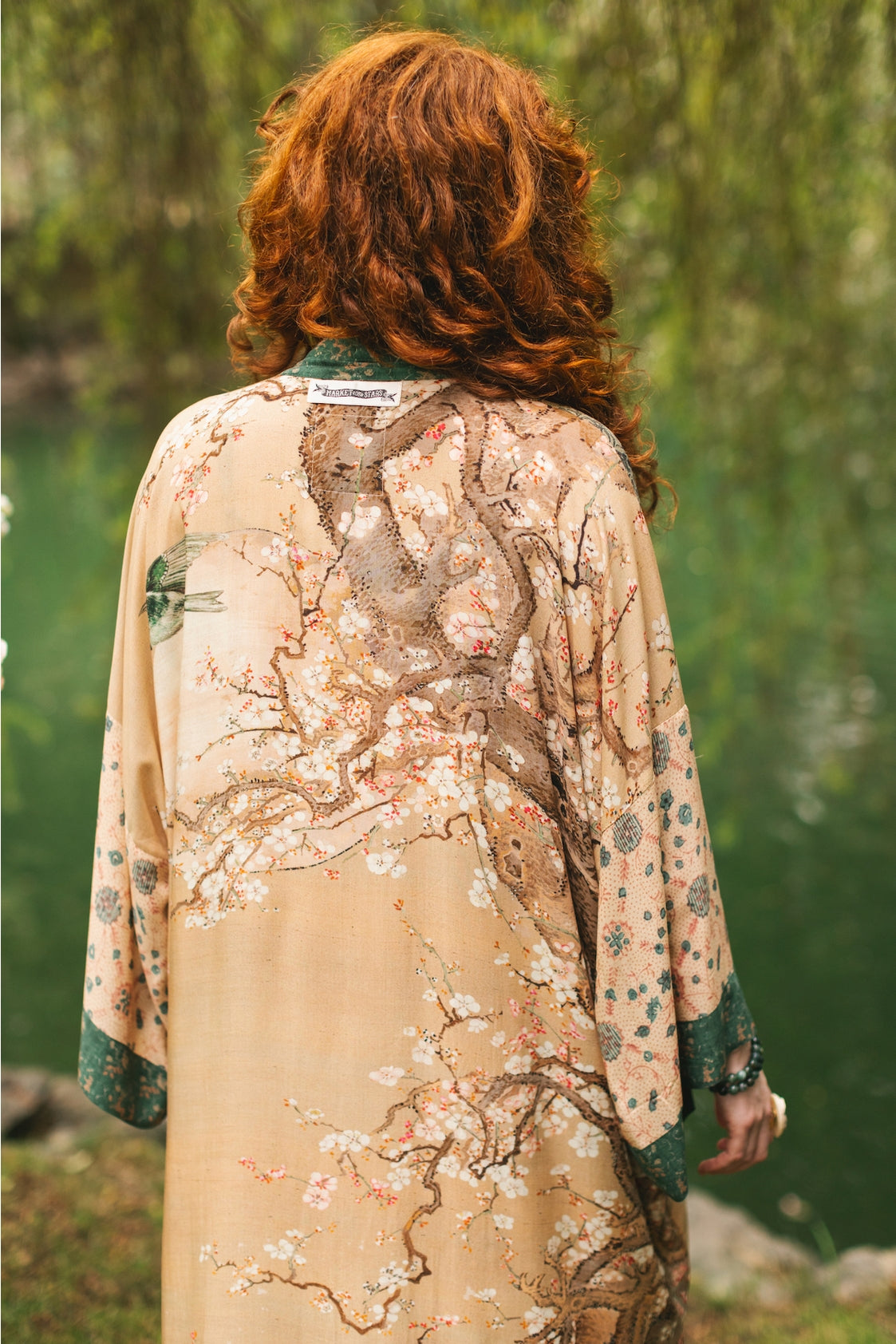 Market Of Stars - ‘Fable Opera’ Long Duster Kimono Robe w/ Deer Moon & Blossom