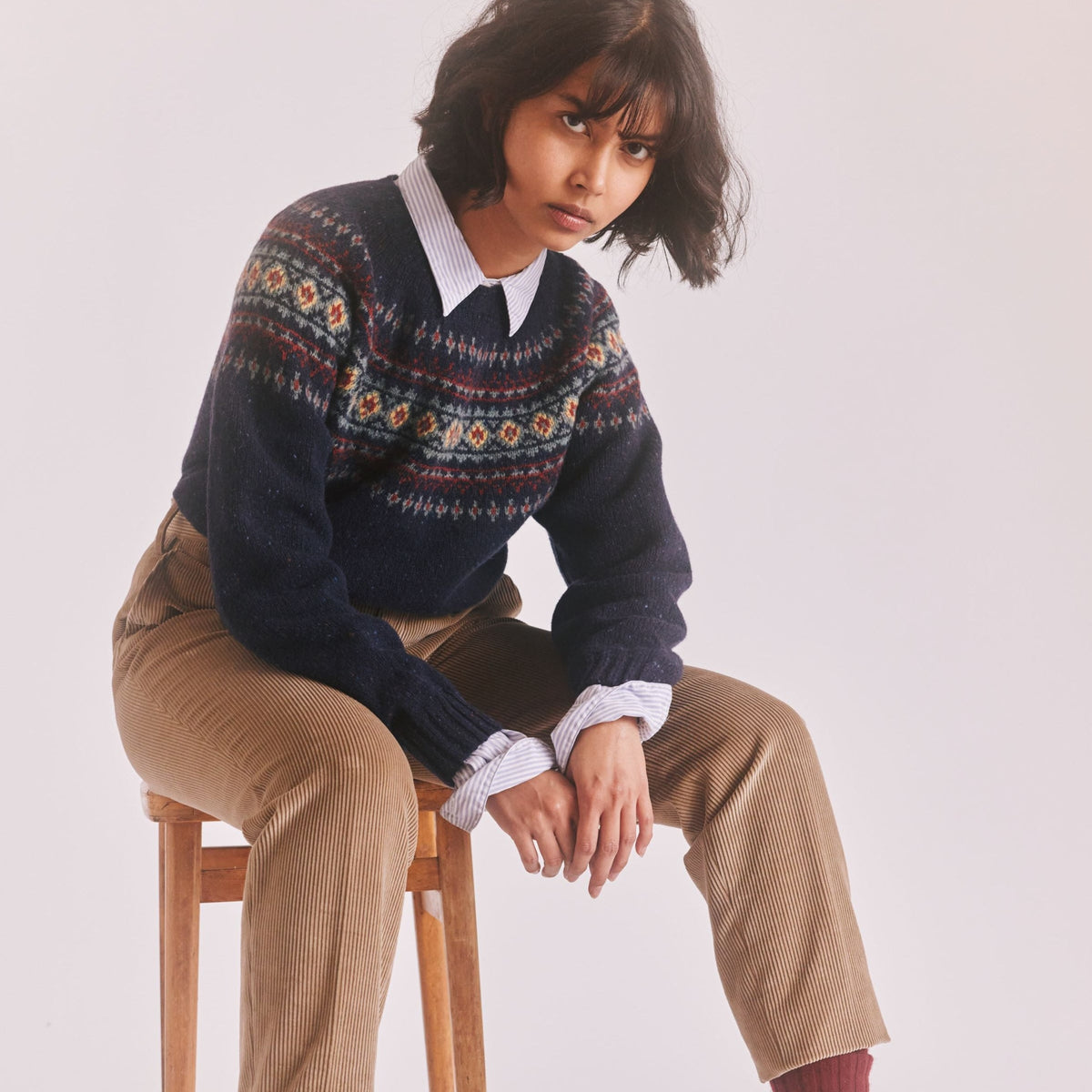 Harley of Scotland - Fairisle Nep Jumper - Jura