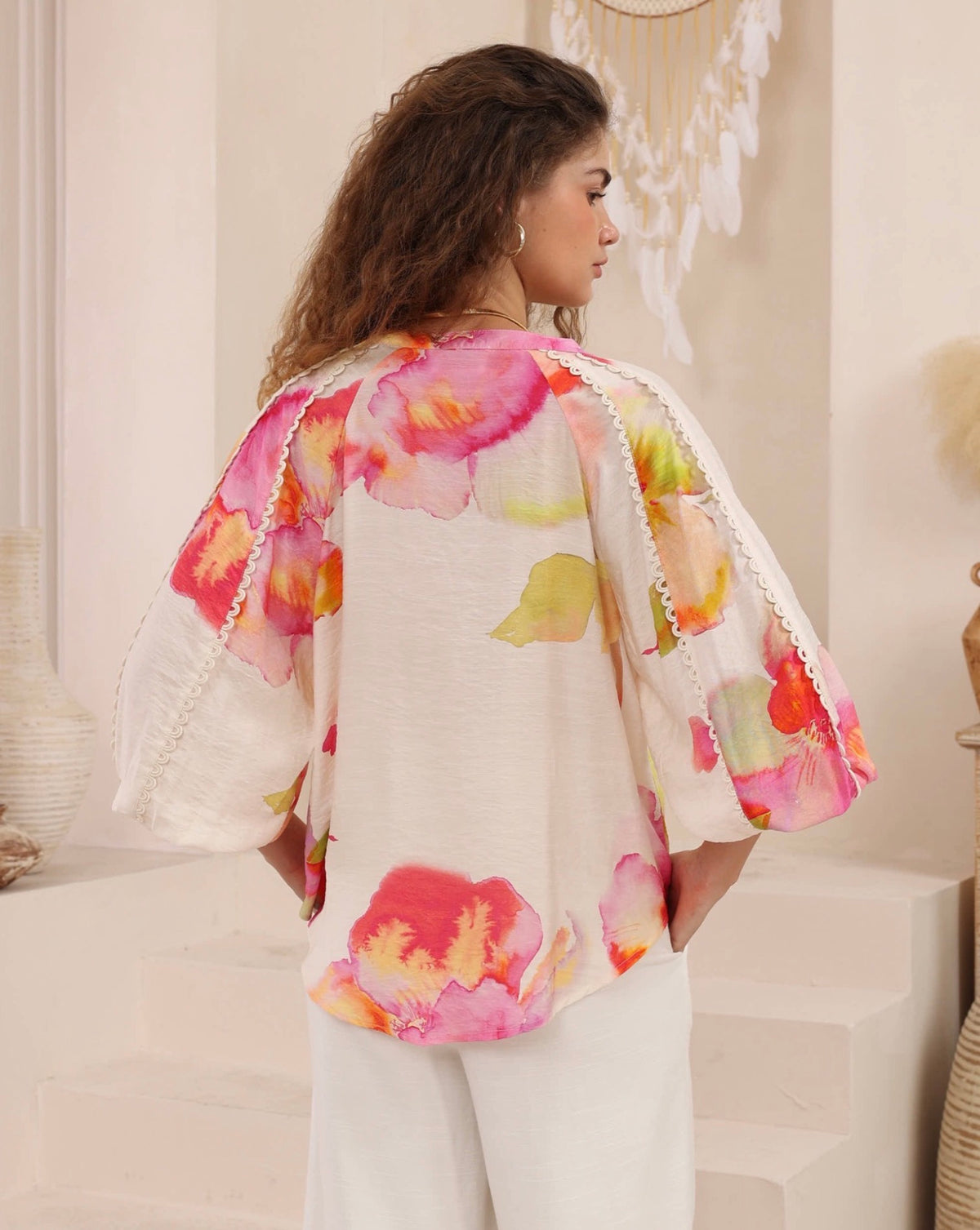IRIS MAXI — Petal Flow Blouse - Cream
