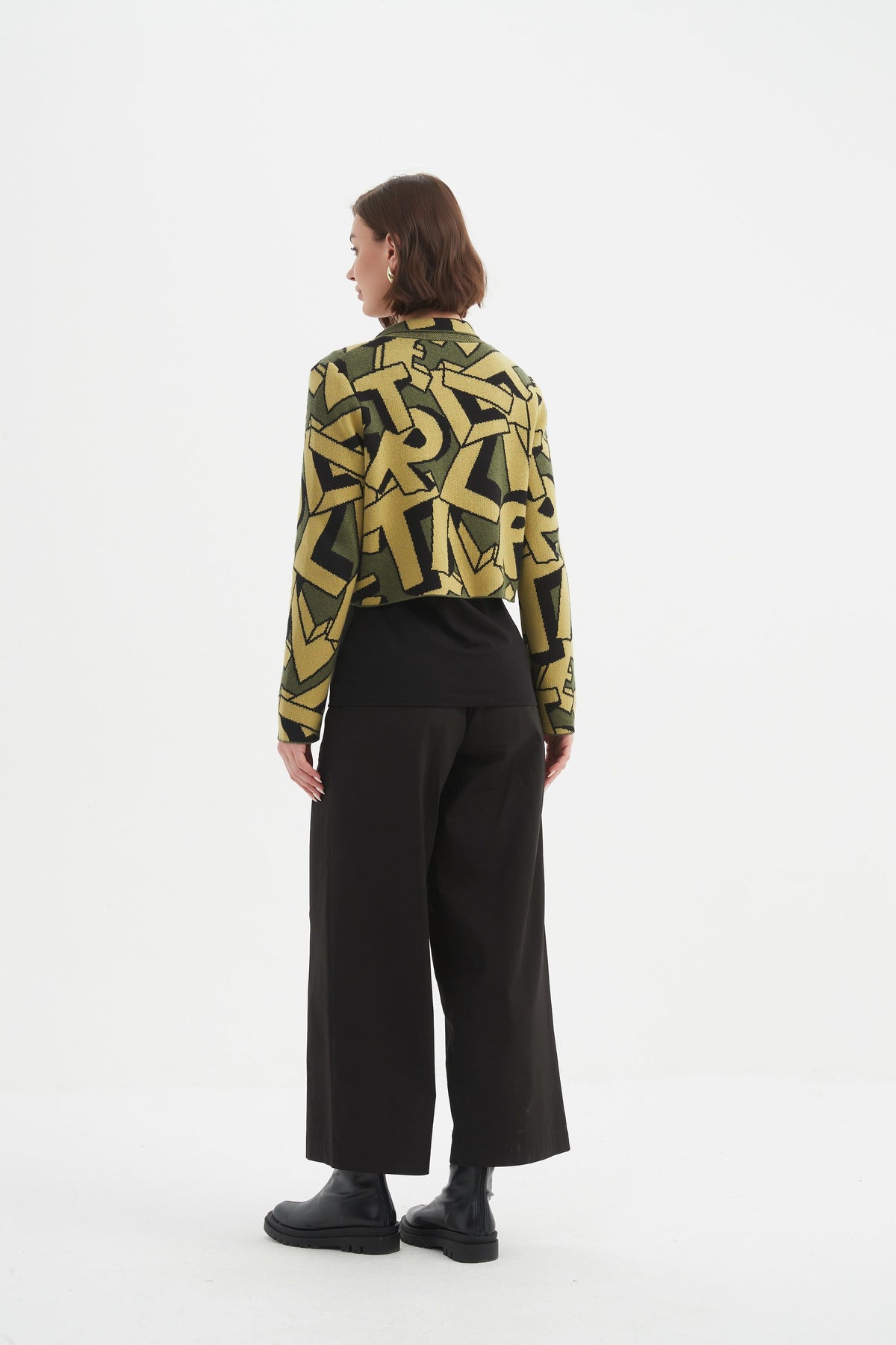 Tirelli Letter Block Zip Cardigan  - Various Colours