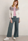 PRE-ORDER - End Of February - Seasalt Cornwall ‘Sweet Pea’ Cardigan - Fence Floral Wild Berry
