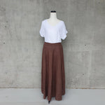 Frederic Italian Linen Full Length Skirt With Pockets - Various Colours