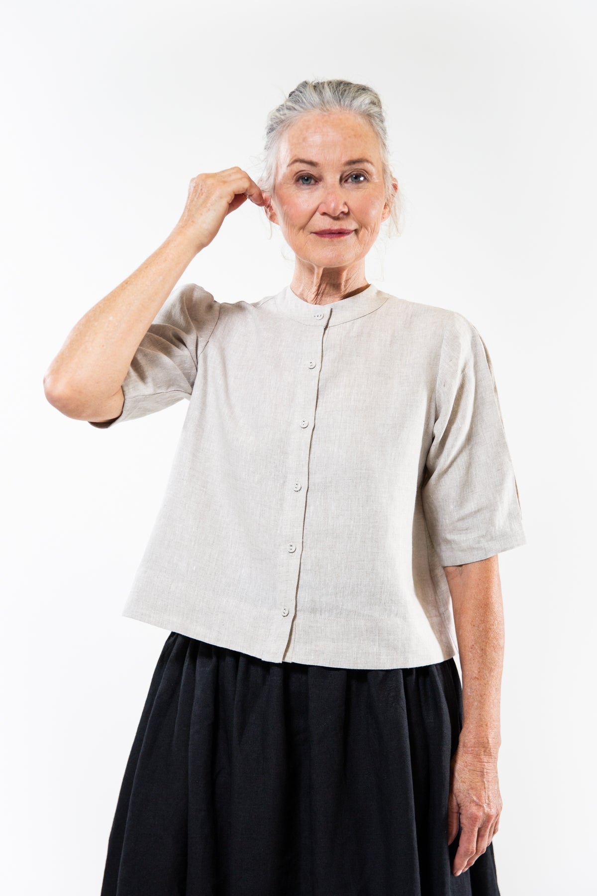 Eva’s Sunday - ‘Loretta’ Linen Top - Neutral