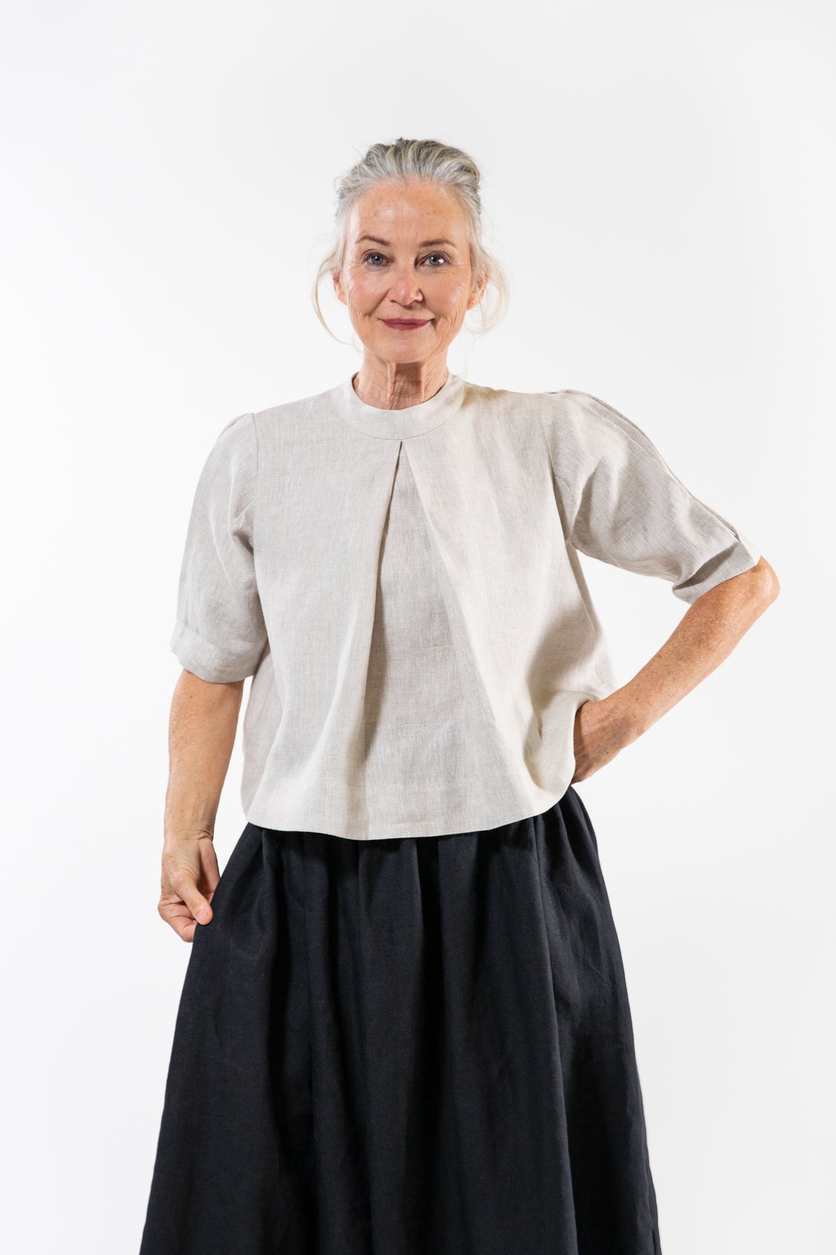 Eva’s Sunday - ‘Loretta’ Linen Top - Neutral