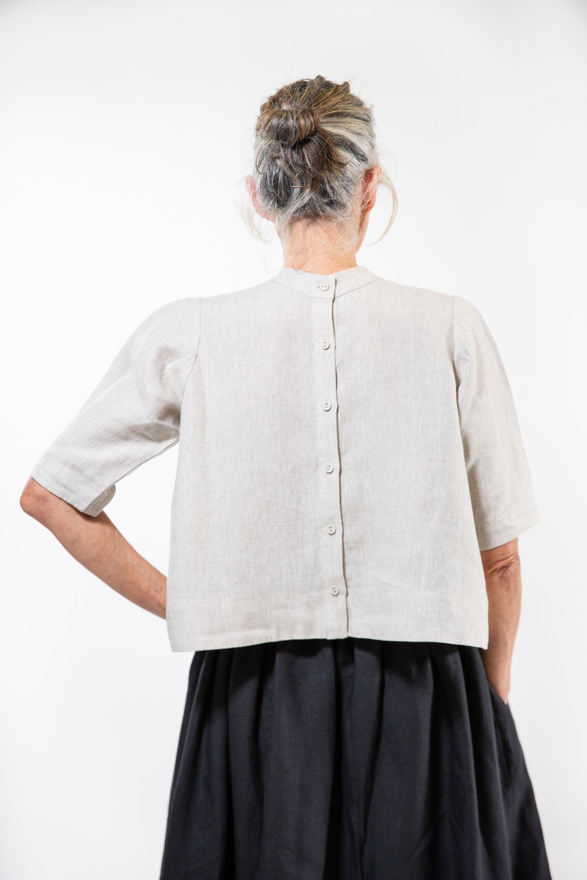 Eva’s Sunday - ‘Loretta’ Linen Top - Neutral