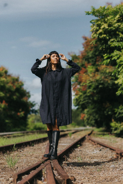 Montaigne - French Linen Button-Through Jacket - Peter Pan Collar