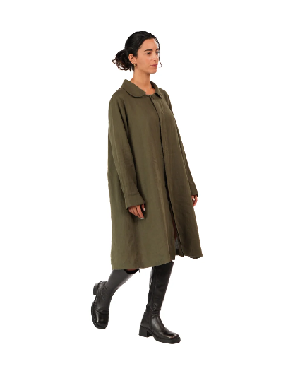 Montaigne - French Linen Button-Through Jacket - Peter Pan Collar