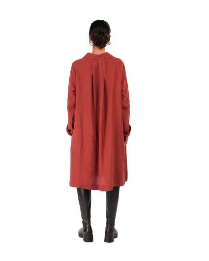 Montaigne - French Linen Button-Through Jacket - Peter Pan Collar