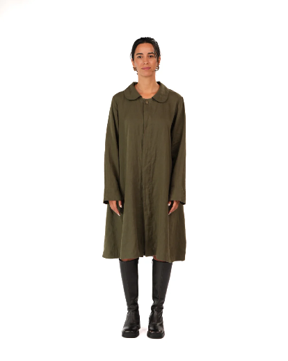 Montaigne - French Linen Button-Through Jacket - Peter Pan Collar