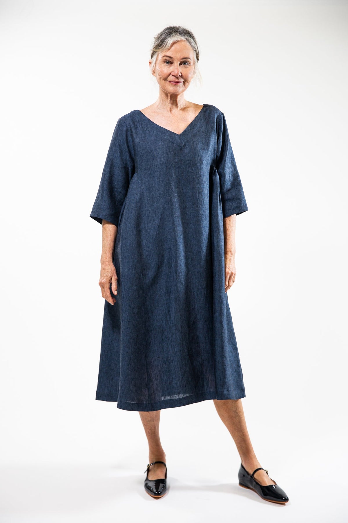 Eva’s Sunday ‘Ottie’ Linen Dress - Navy - LAST ONE - Size XS