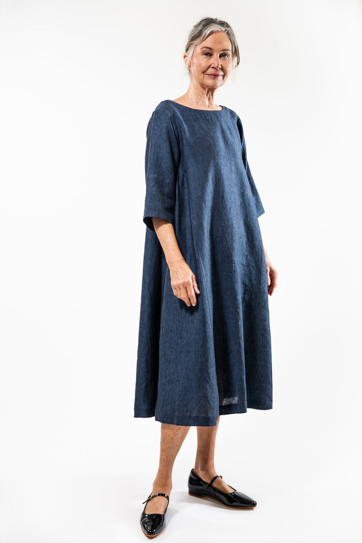 Eva’s Sunday ‘Ottie’ Linen Dress - Navy - LAST ONE - Size XS