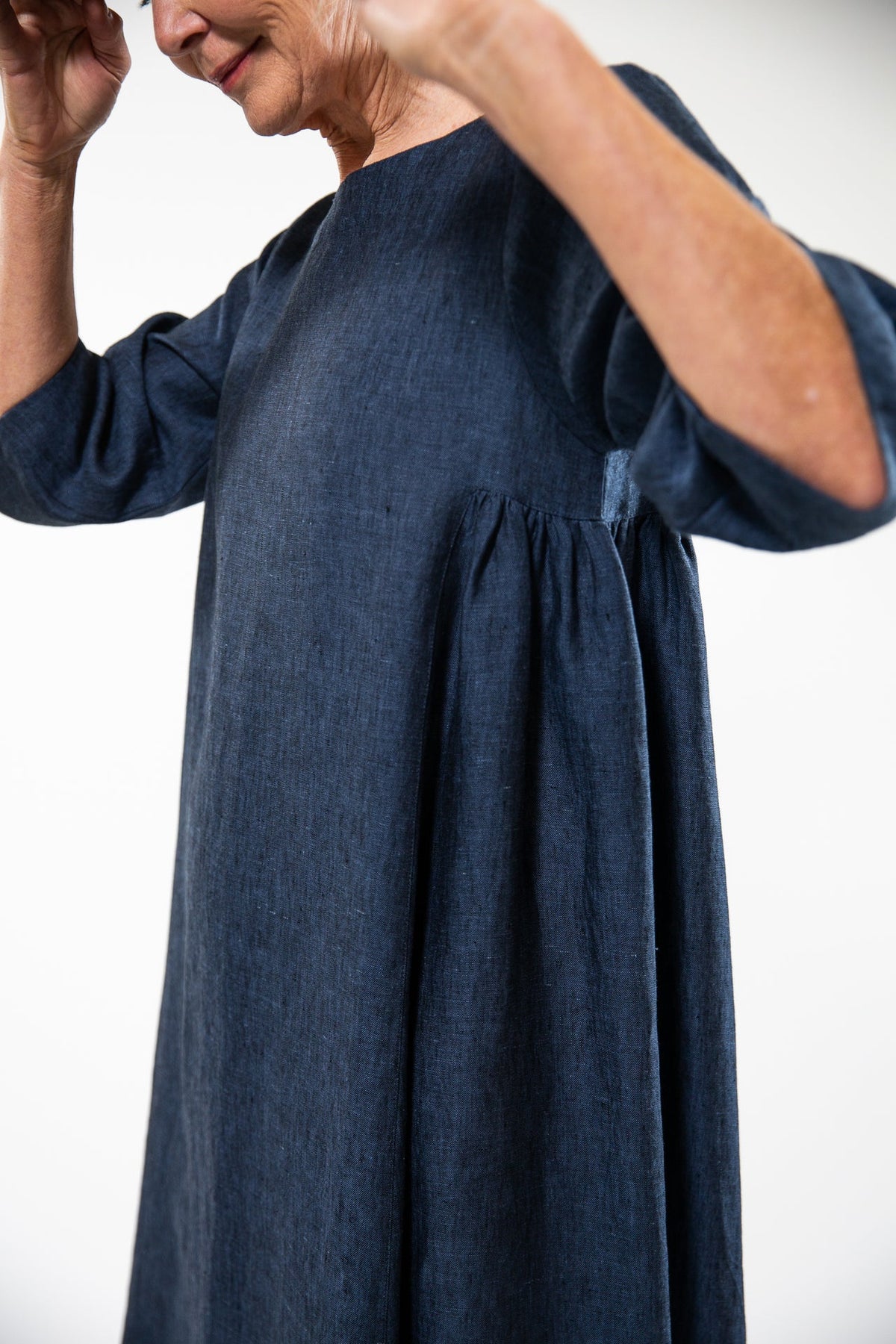 Eva’s Sunday ‘Ottie’ Linen Dress - Navy - LAST ONE - Size XS