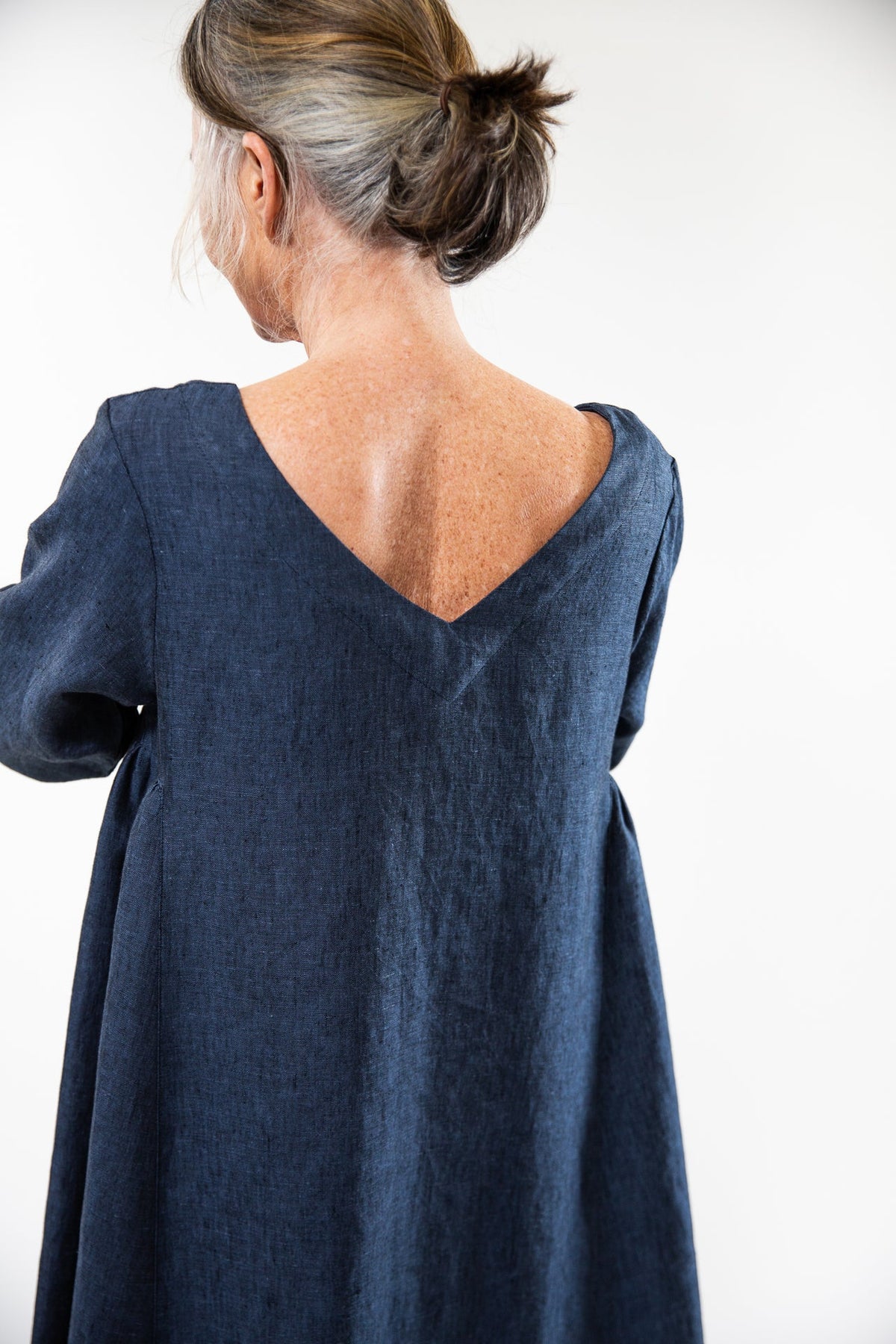 Eva’s Sunday ‘Ottie’ Linen Dress - Navy - LAST ONE - Size XS