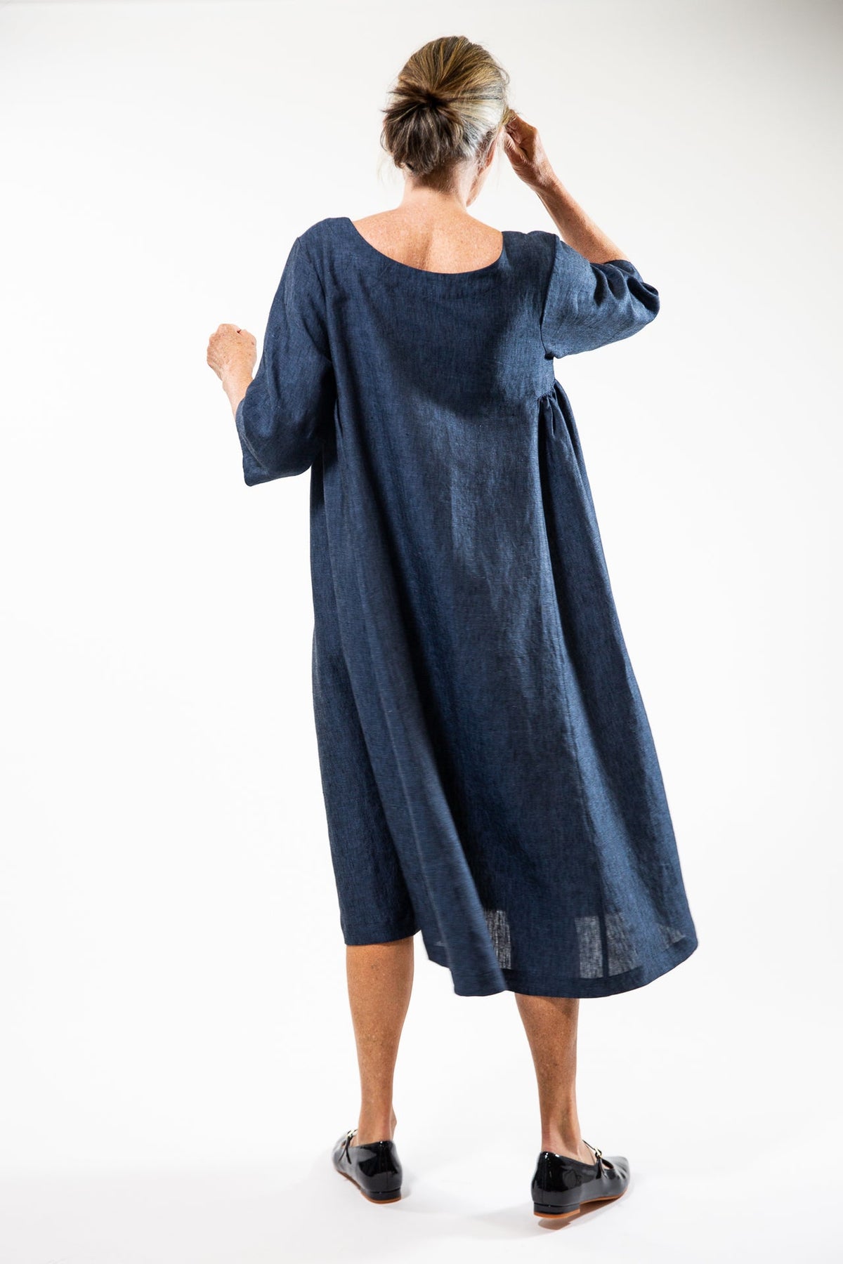 Eva’s Sunday ‘Ottie’ Linen Dress - Navy - LAST ONE - Size XS