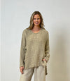 Rustic Linen ‘Audrey’ Long Sleeve Top - Natural