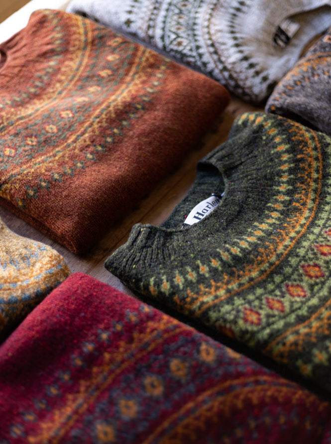 Harley of Scotland - Fair Isle Jumper - Beetroot 25