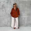 Montaigne ‘Aline’ Linen Button Up Shirt Top - Various Colours