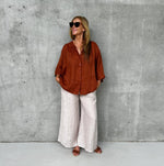 Montaigne ‘Aline’ Linen Button Up Shirt Top - Various Colours