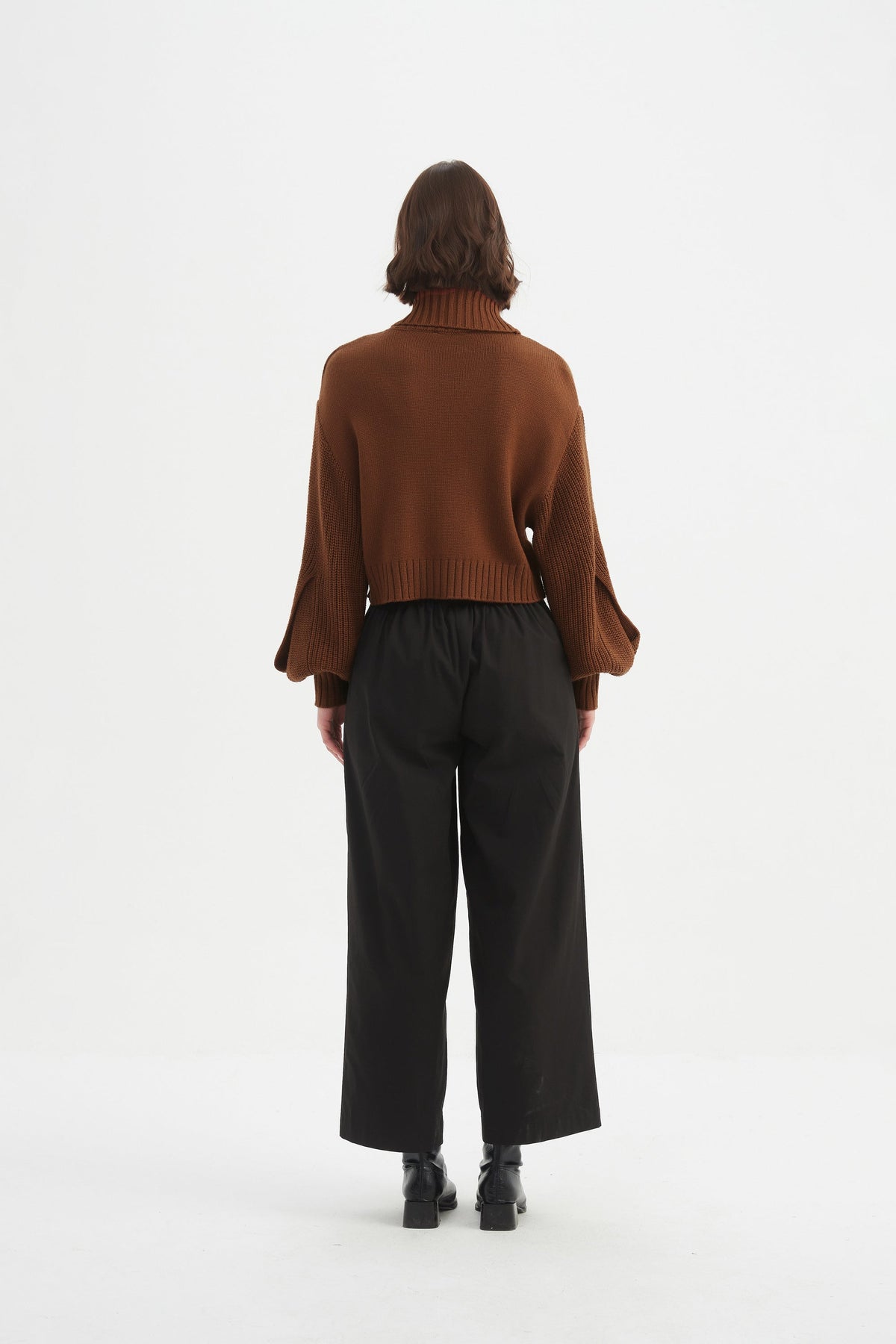 Tirelli Balloon Sleeve Knit - Chestnut - Last One - Large