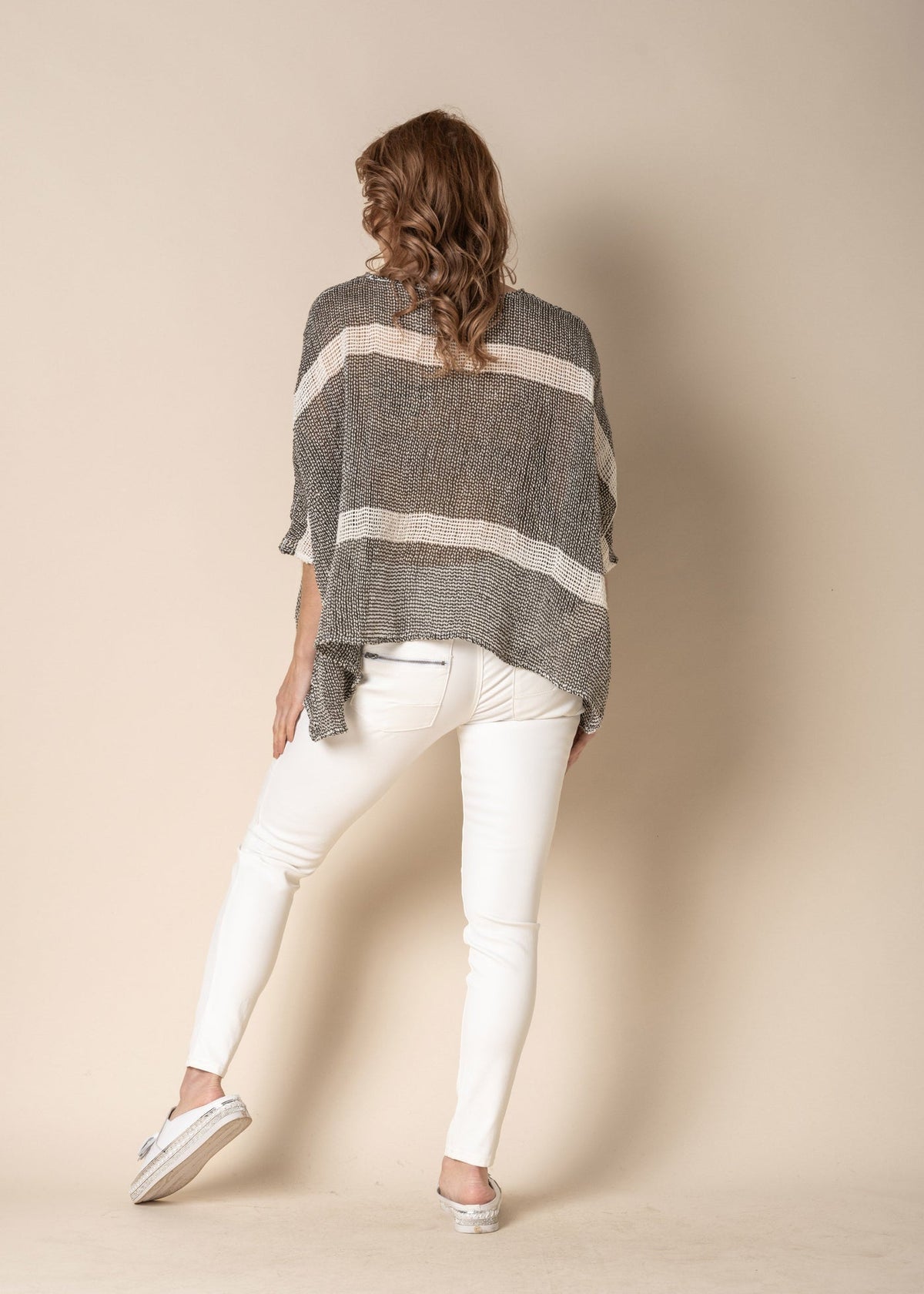 Imagine Fashion - ‘Aleena’ Linen Top - Khaki