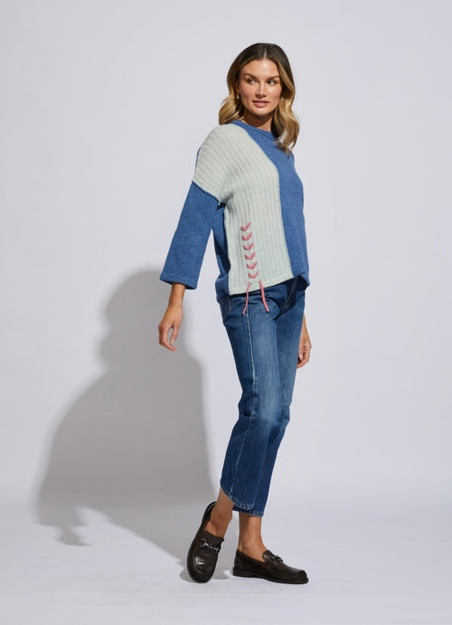 LD & Co Lace Up Jumper - Chambray