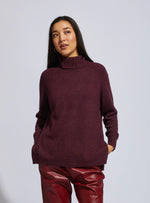 LD & Co Fleck Rollneck Jumper - Claret