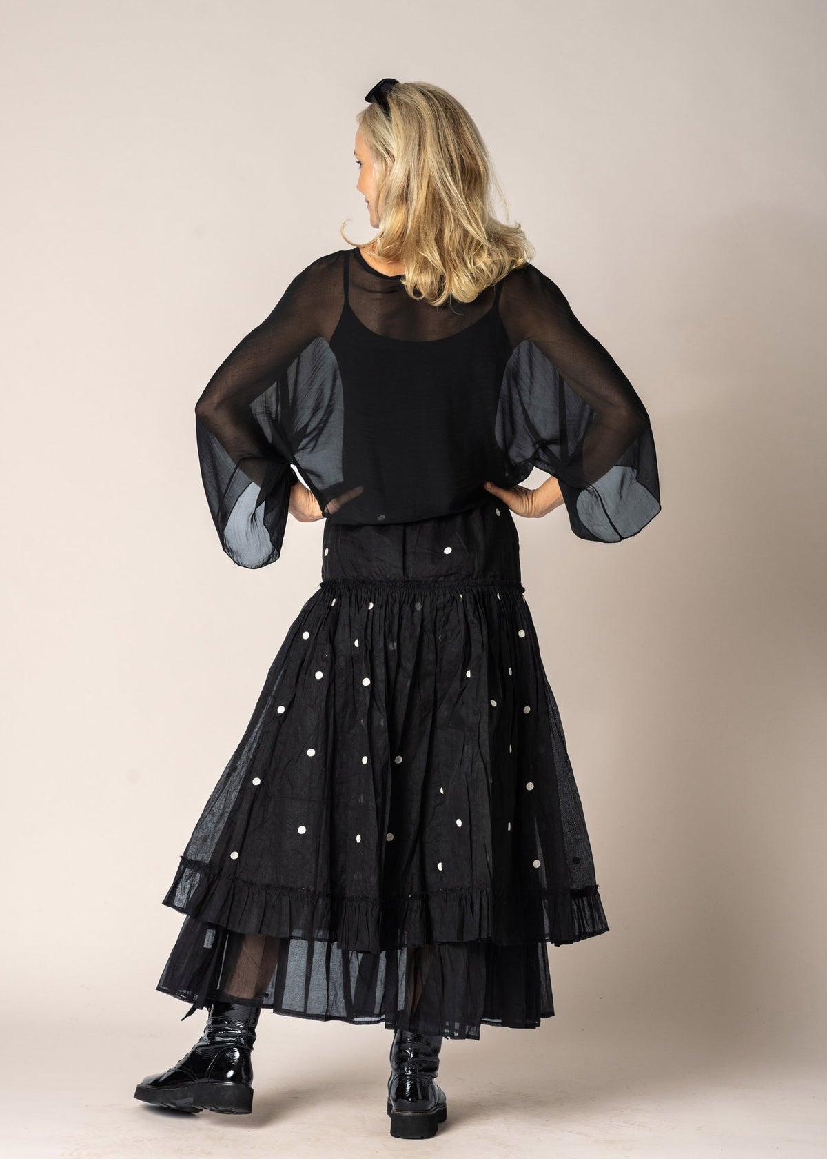 Imagine Fashion - ‘Elowen’ Special Organza Skirt - Onyx Spot