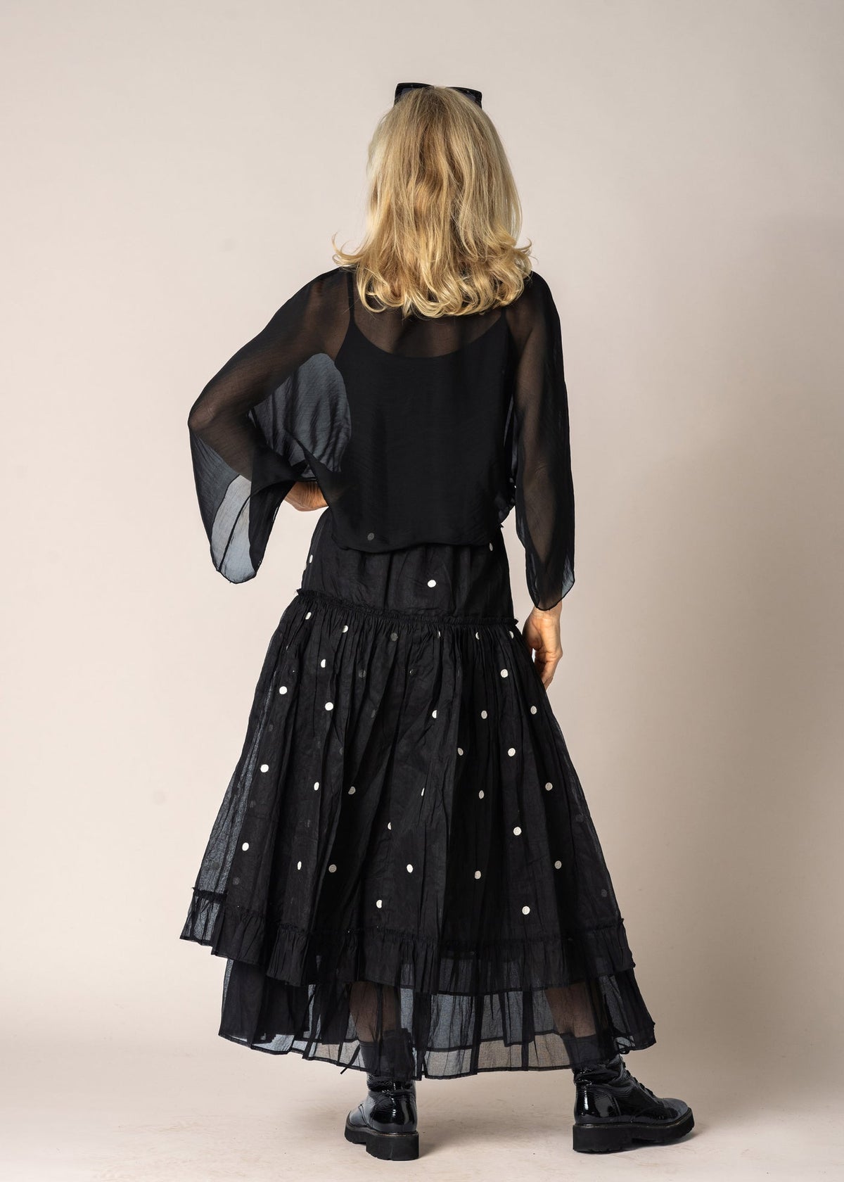 Imagine Fashion - ‘Elowen’ Special Organza Skirt - Onyx Spot