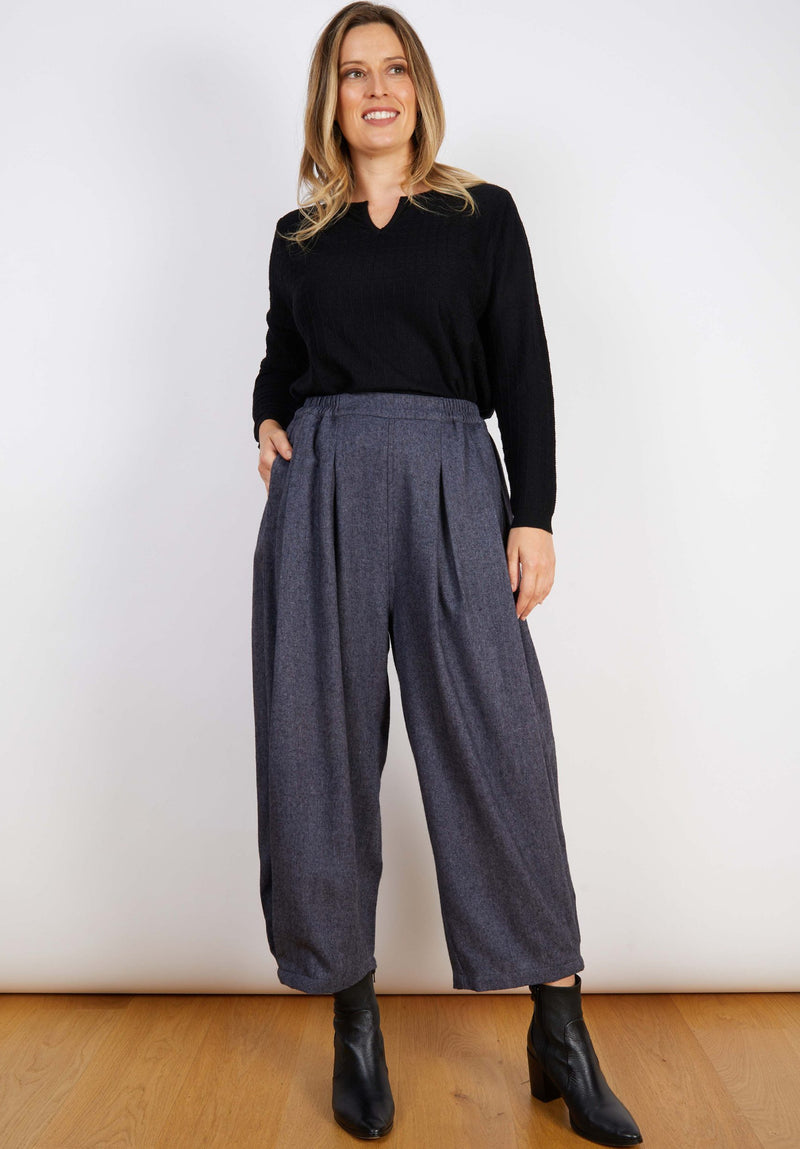 Wool Blend Oversized Pant - Various Colours