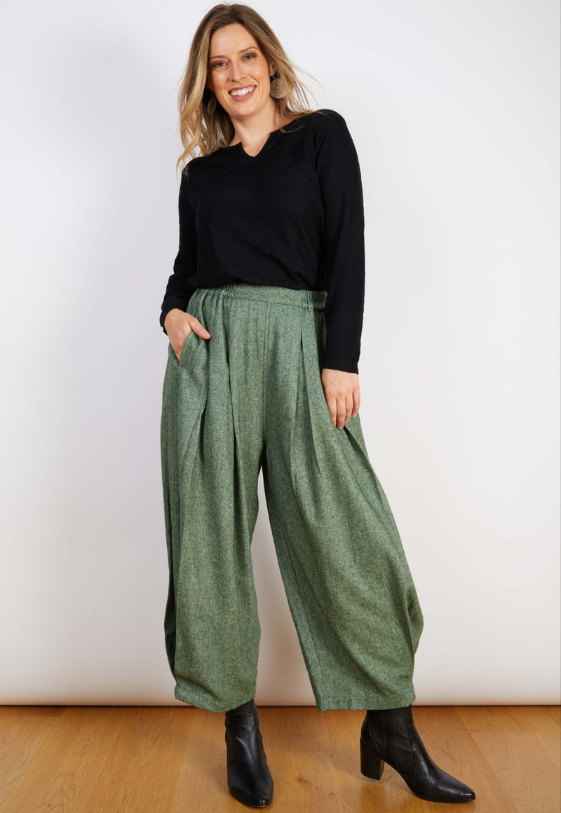 Wool Blend Oversized Pant - Various Colours