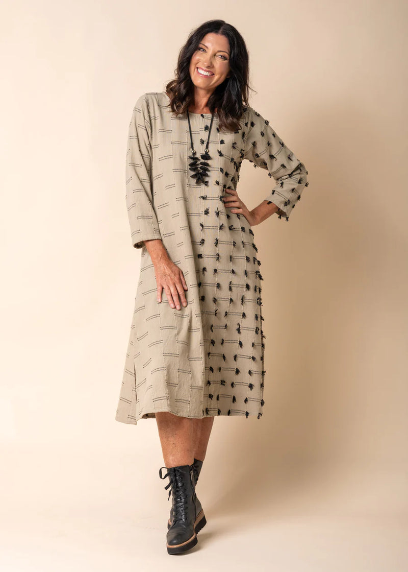 Imagine Fashion ‘Luella’ Cotton Dress - Latte