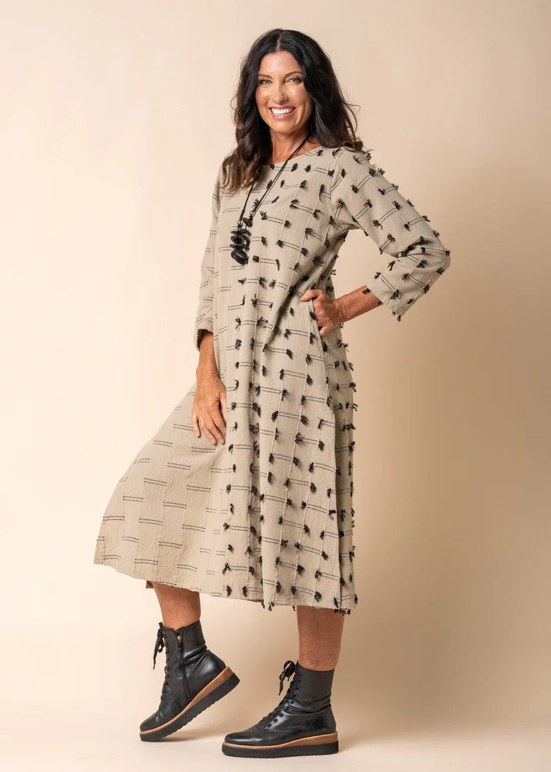 Imagine Fashion ‘Luella’ Cotton Dress - Latte