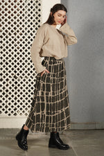 Imagine Fashion ‘Winston’ Cotton Skirt - Khaki