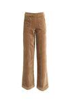 Olga De Polga ‘Peggy Paris’ Long Pants Soft Velvet - Cafe