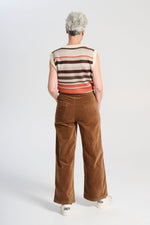 Olga De Polga ‘Peggy Paris’ Long Pants Soft Velvet - Cafe