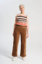 Olga De Polga ‘Peggy Paris’ Long Pants Soft Velvet - Cafe